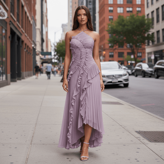 Asymmetric Flow Maxi Dress