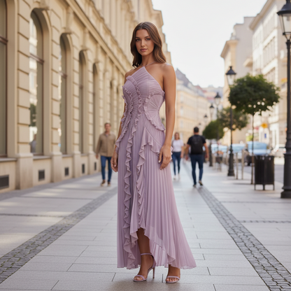 Asymmetric Flow Maxi Dress