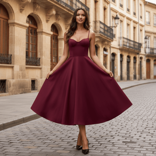 Flowing Gown Midi Dress