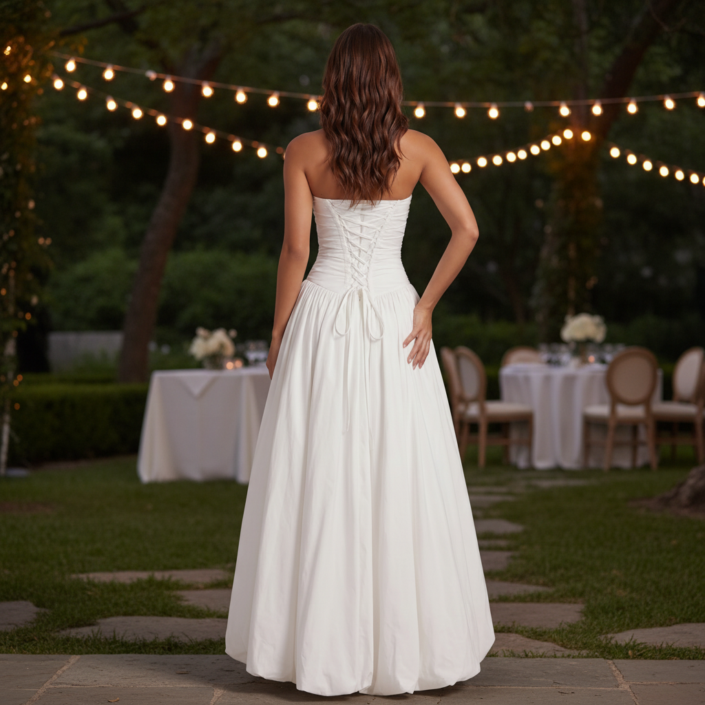 Trägerloses Maxikleid
