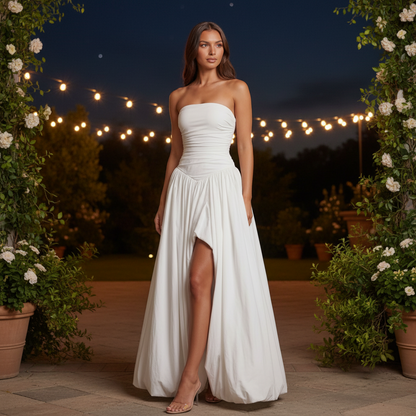 Trägerloses Maxikleid