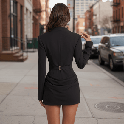 Defined Waist Mini Dress