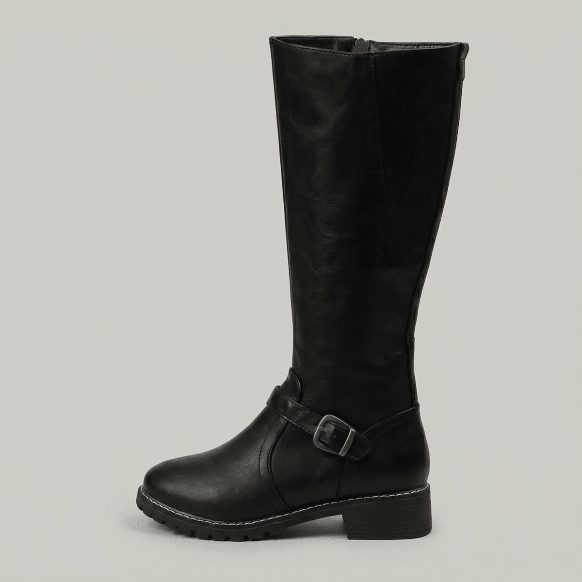 Over-the-Knee Riding Boots with Chunky Heel