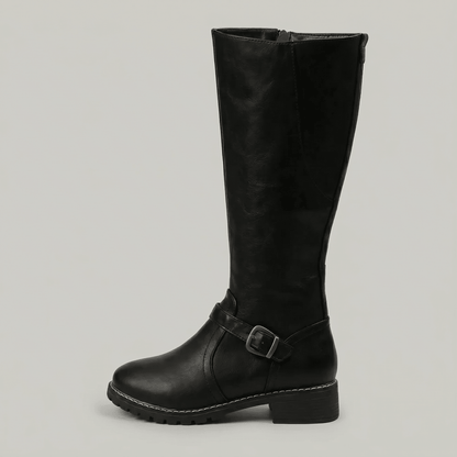 Over-the-Knee Riding Boots with Chunky Heel