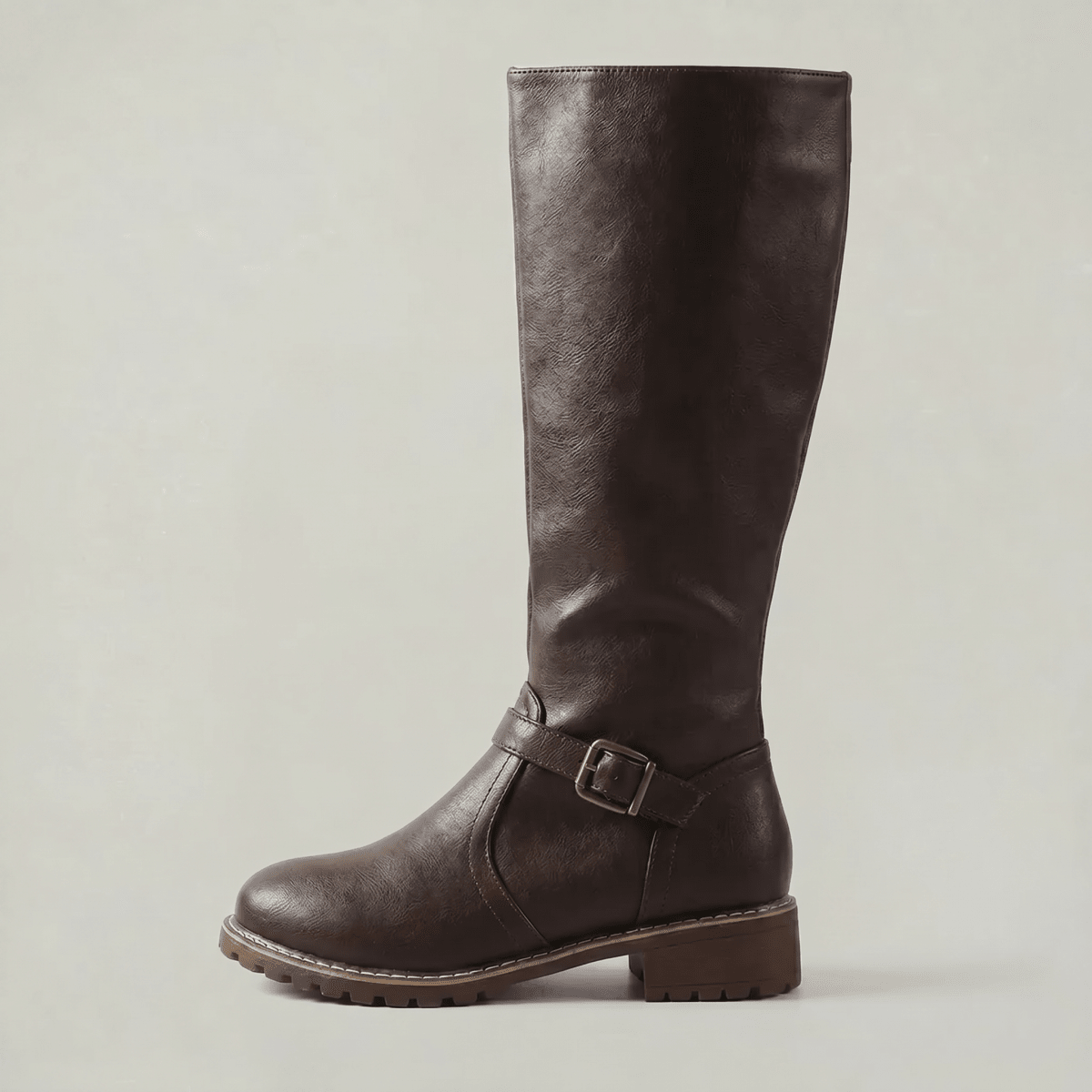 Over-the-Knee Riding Boots with Chunky Heel