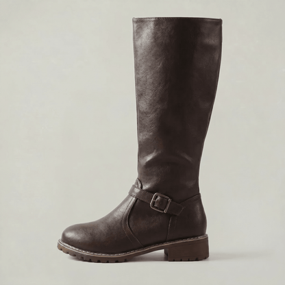 Over-the-Knee Riding Boots with Chunky Heel