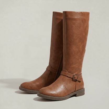 Over-the-Knee Riding Boots with Chunky Heel