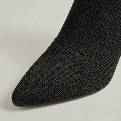 Pointed-Toe Knee-High Boots