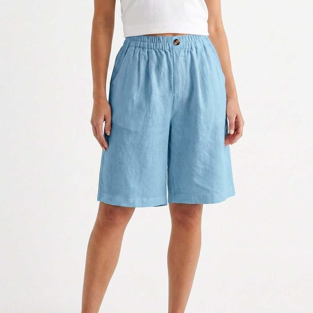Relaxed Fit Casual Wide-Leg Shorts