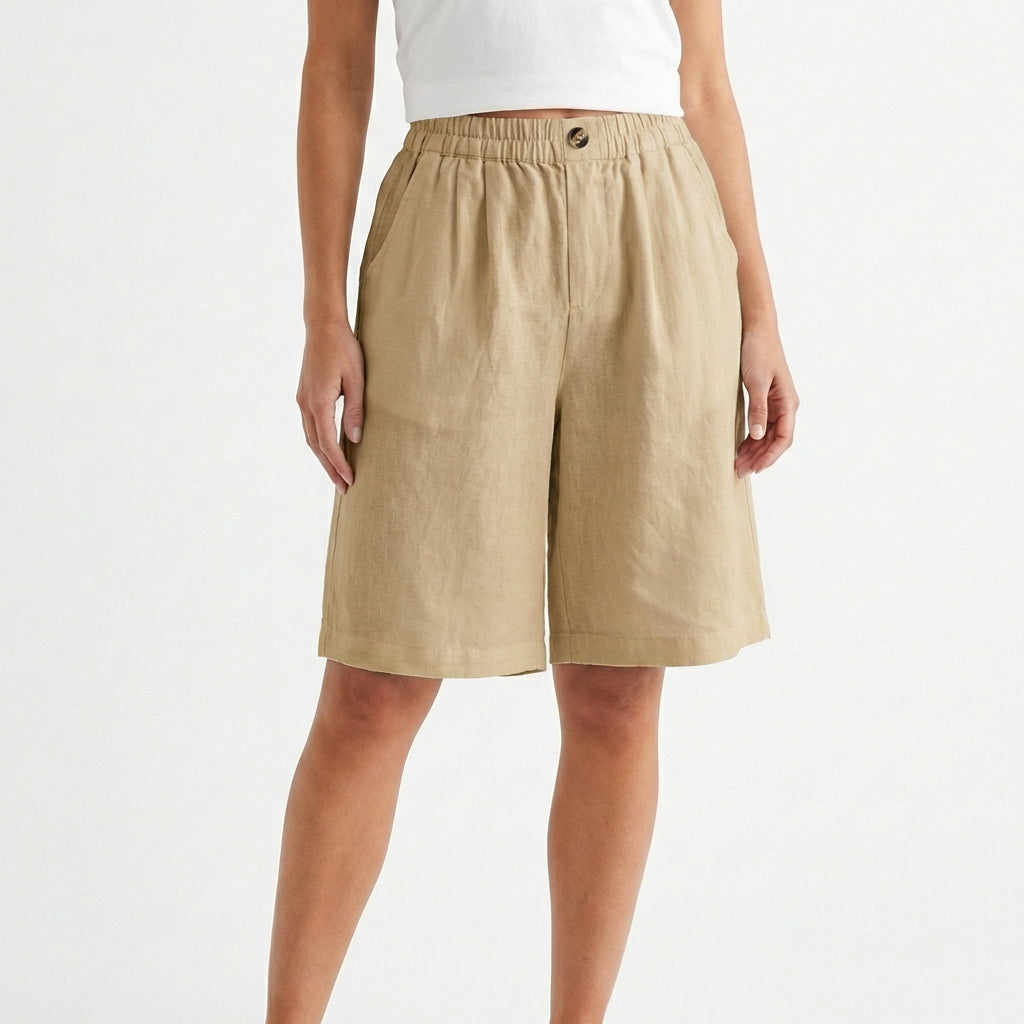 Relaxed Fit Casual Wide-Leg Shorts