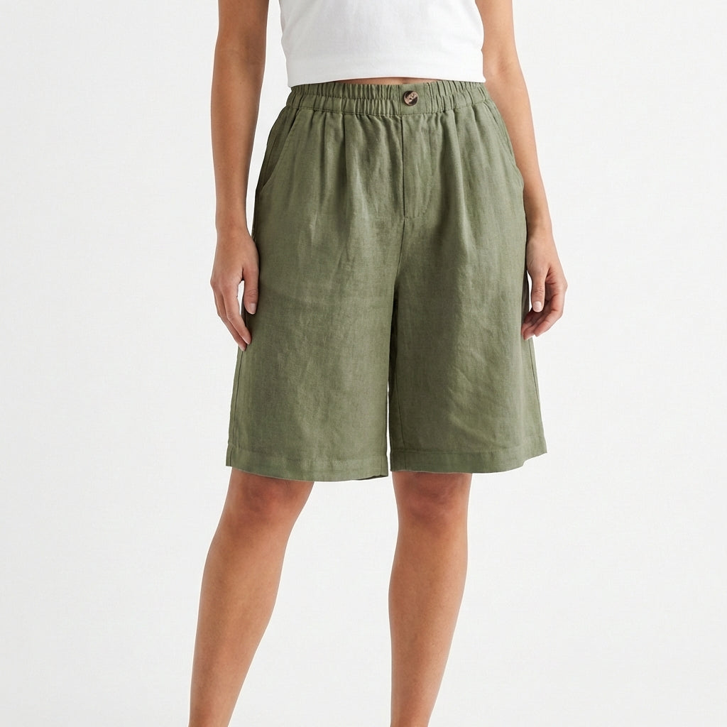 Relaxed Fit Casual Wide-Leg Shorts