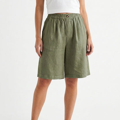 Relaxed Fit Casual Wide-Leg Shorts