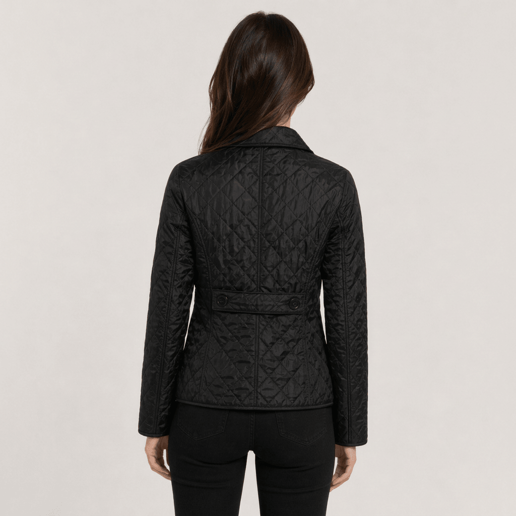 Quilted Button Front Collar Jacket