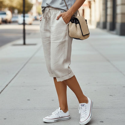 Loose Fit Capri Trousers