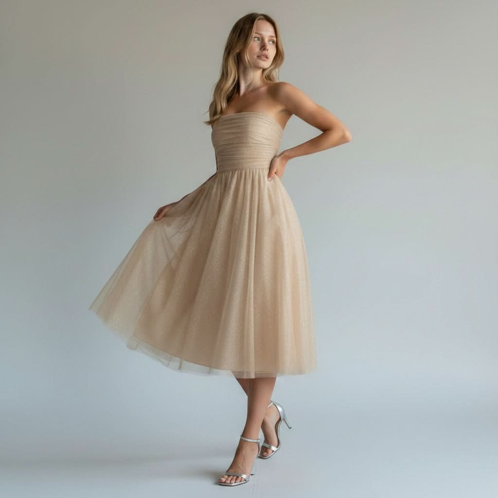 Sequin Sleeveless Midi Dress