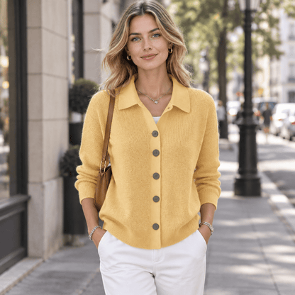 Button-Collar Everyday Cardigan