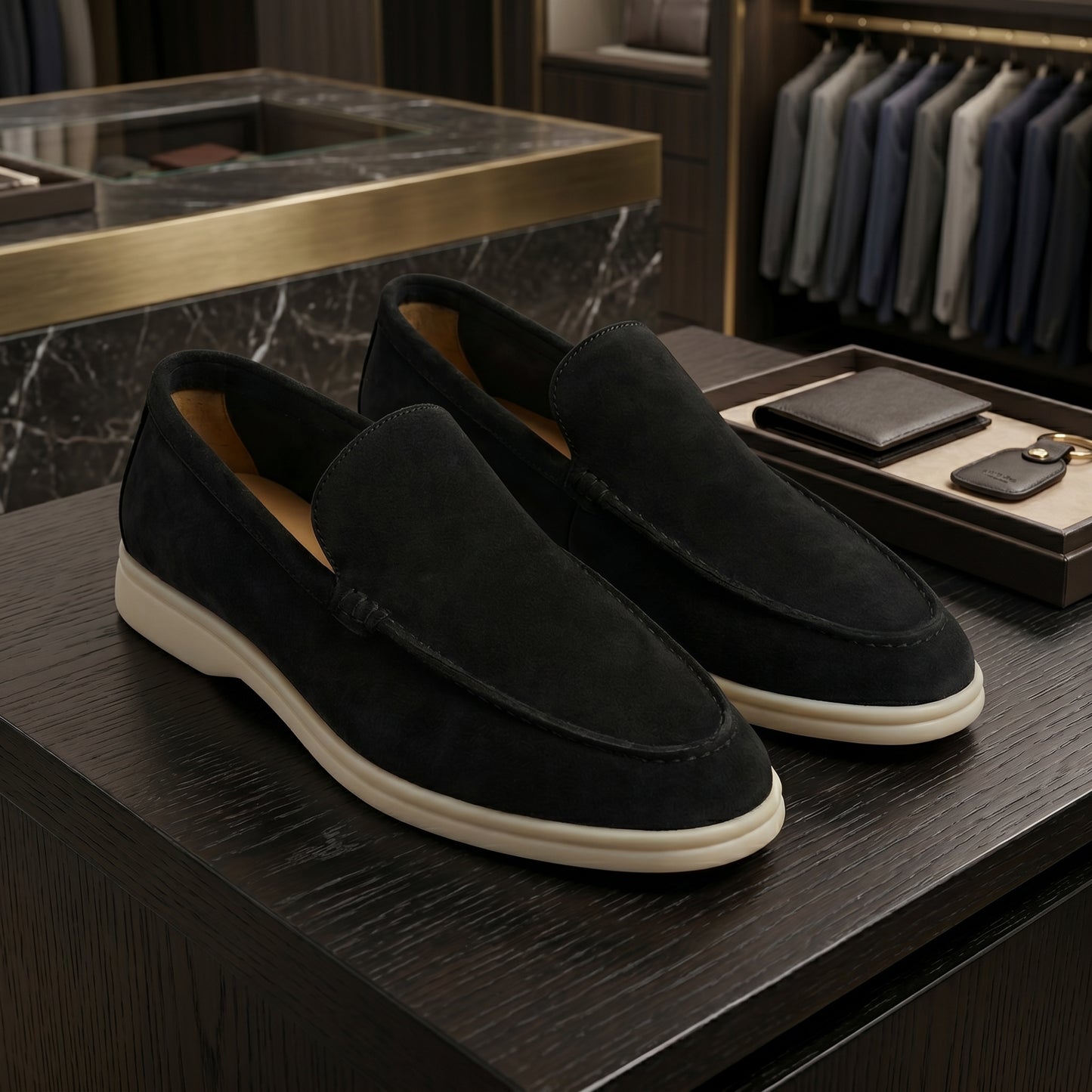Contrast Sole Casual Loafer Shoes