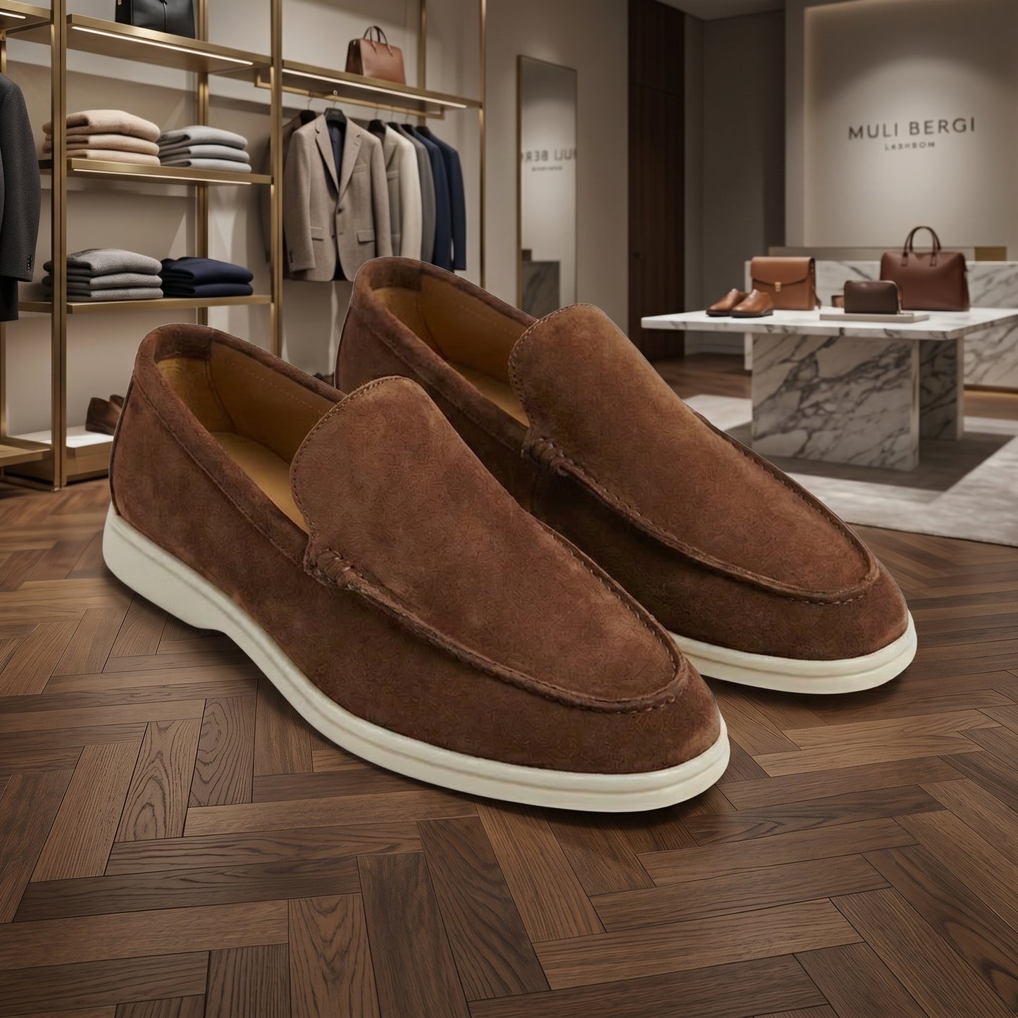 Contrast Sole Casual Loafer Shoes