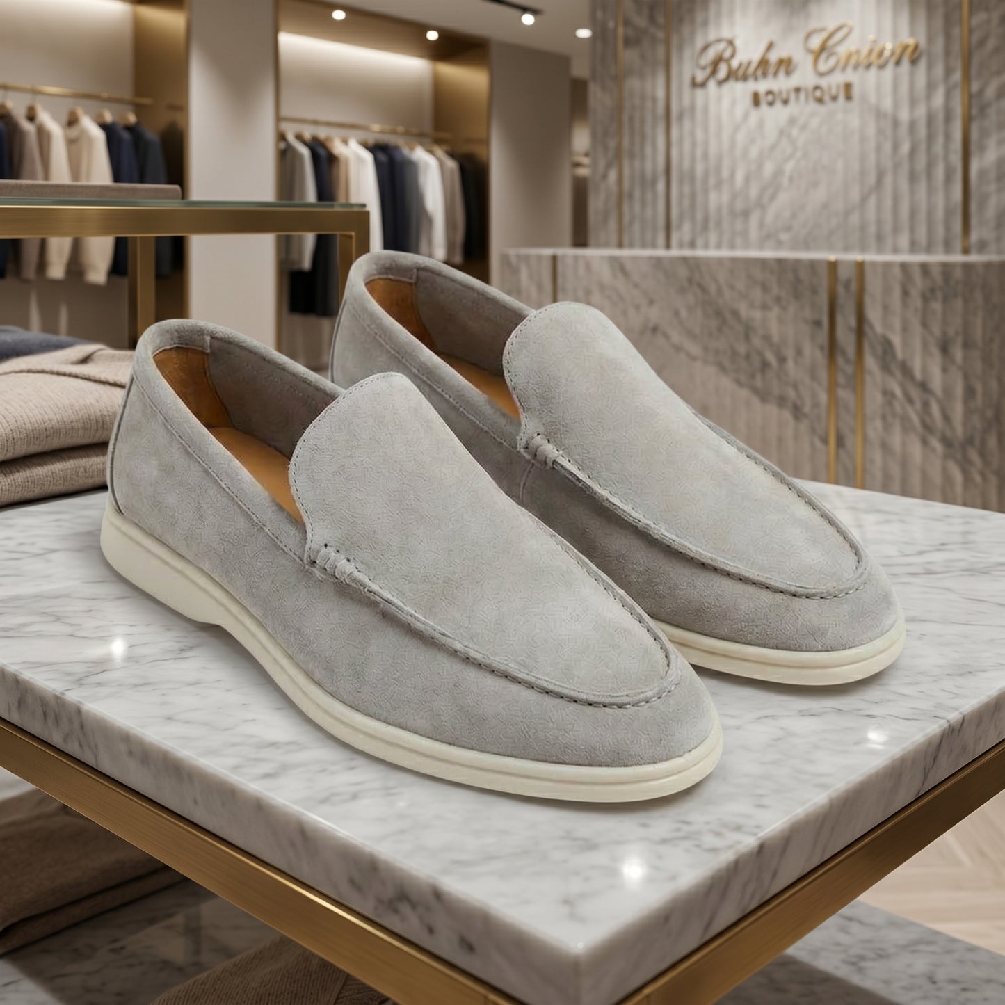 Contrast Sole Casual Loafer Shoes