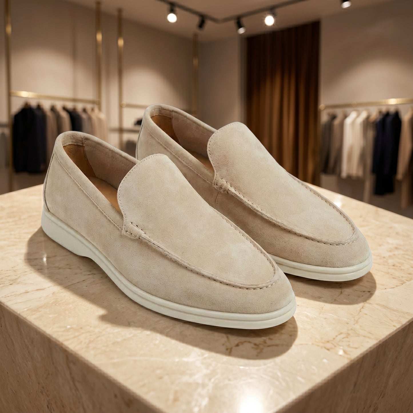Contrast Sole Casual Loafer Shoes