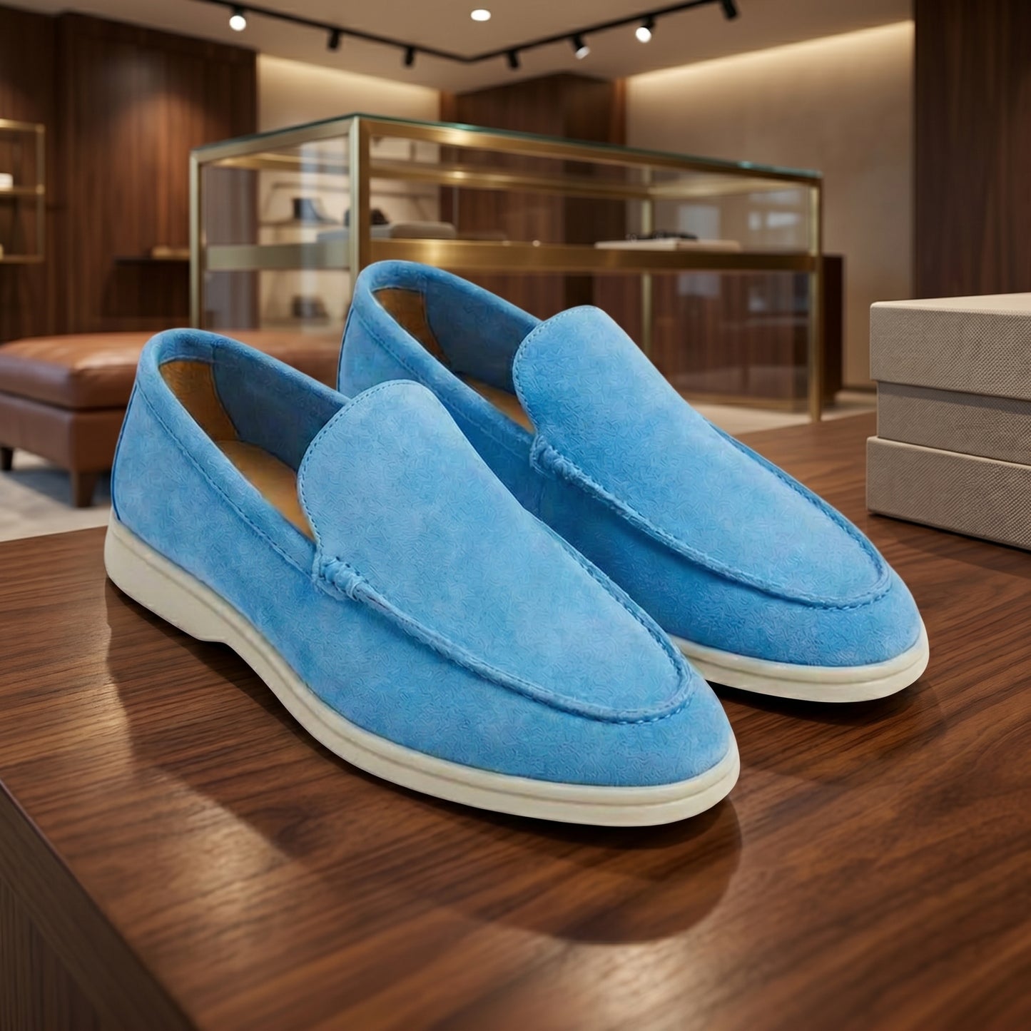 Contrast Sole Casual Loafer Shoes