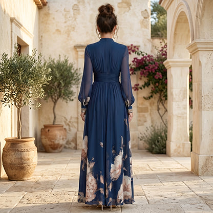 Celestial Grace Pleated Maxi Dress