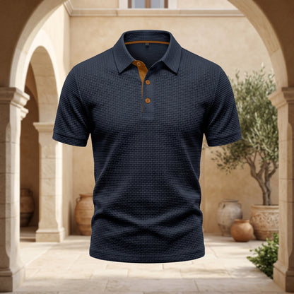 Coastal Knit Texture Polo Shirt