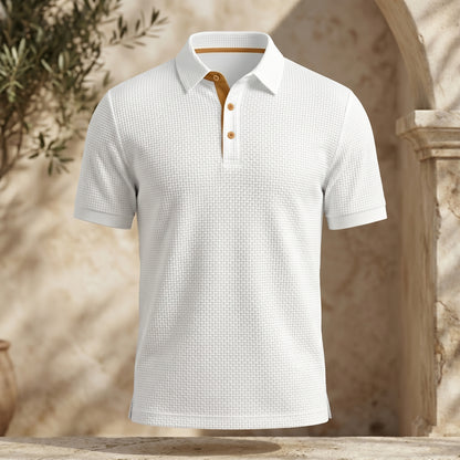 Coastal Knit Texture Polo Shirt