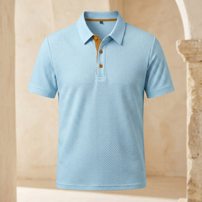 Coastal Knit Texture Polo Shirt