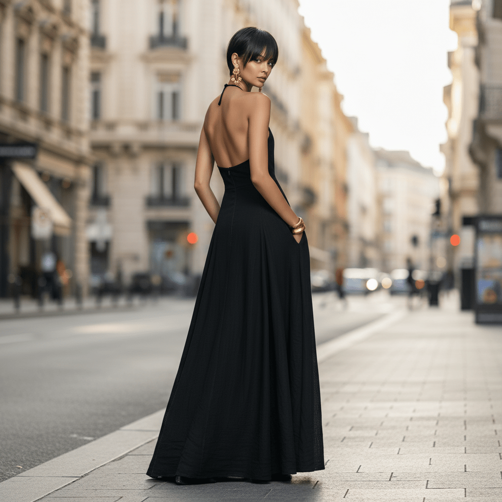 Vestido largo sin mangas