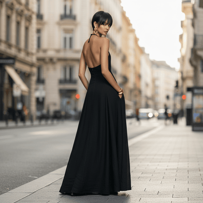 Vestido largo sin mangas