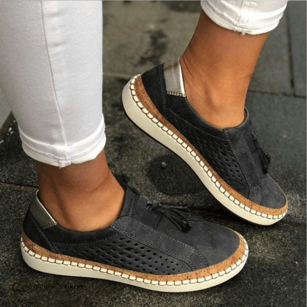Perforated Casual Slip On Shoes