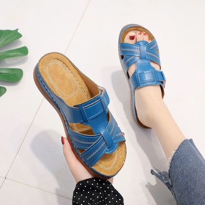 Vintage Open Toe Platform Sandals