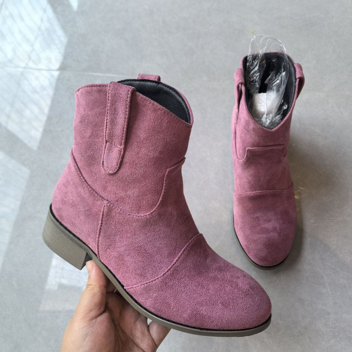 Western Leather Ankle Boots