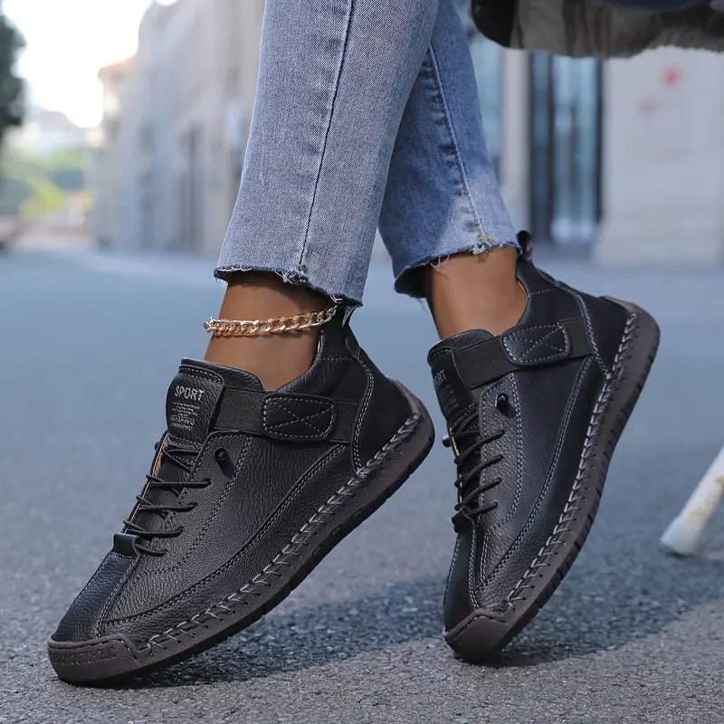 Lightweight Leather Walking Sneakers
