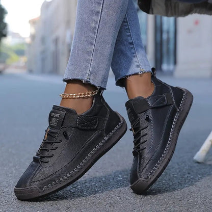 Lightweight Leather Walking Sneakers
