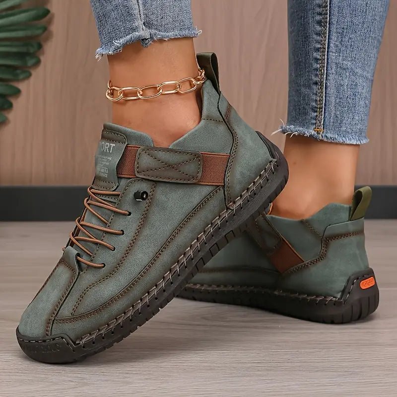 Lightweight Leather Walking Sneakers