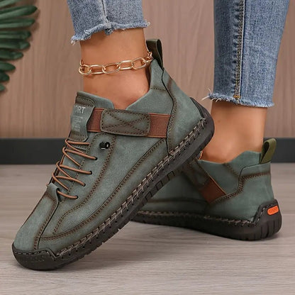 Lightweight Leather Walking Sneakers