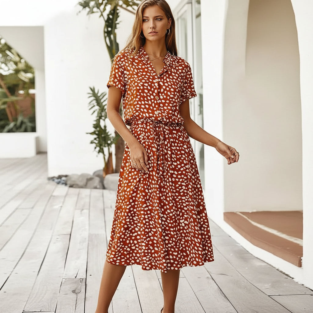 Summer Print Midi Dress