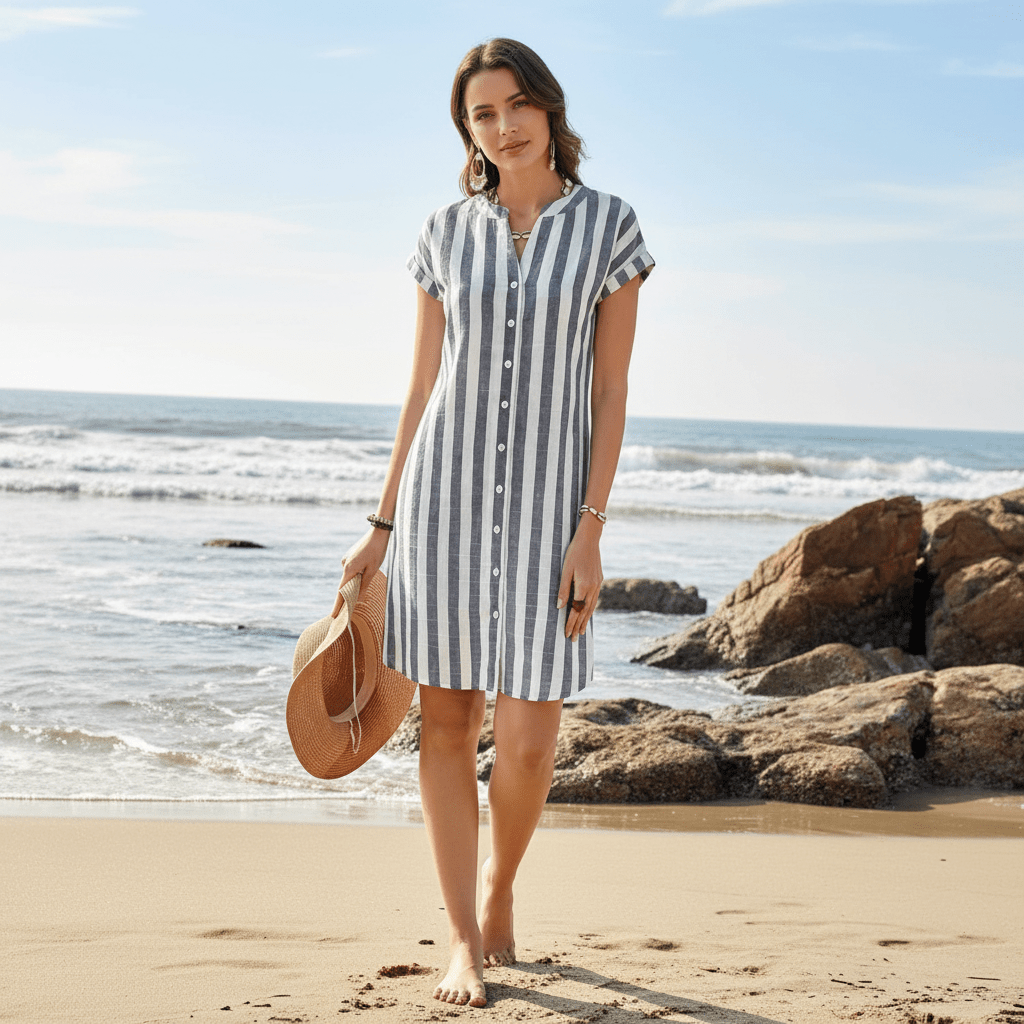 Striped Midi Dress for Summer
