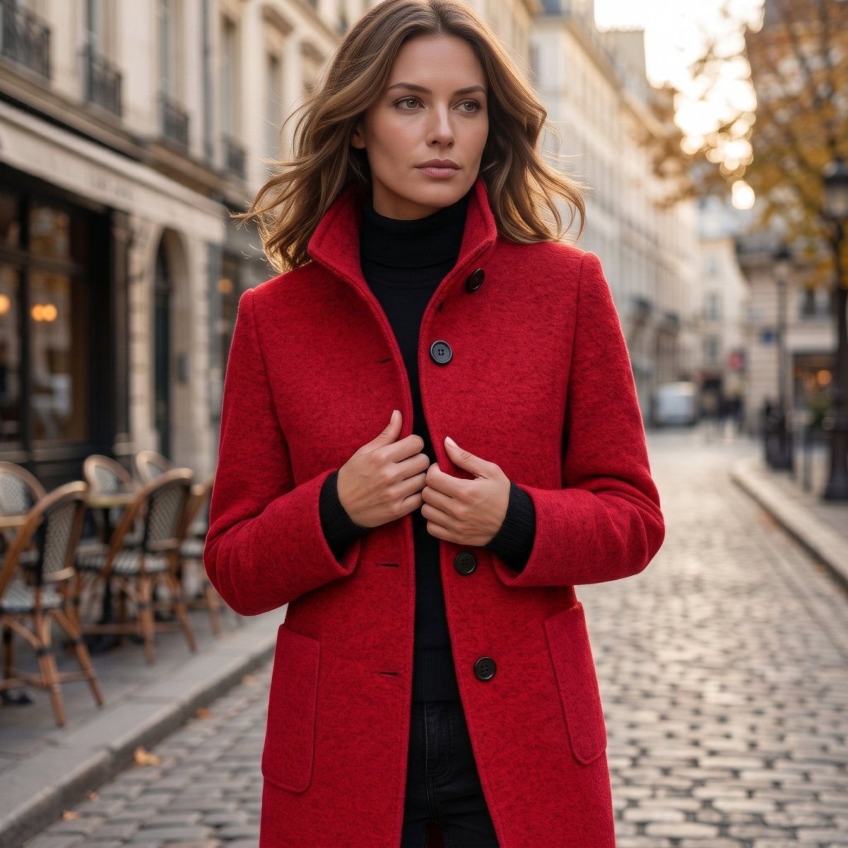 Classic Button Front Longline Collared Coat
