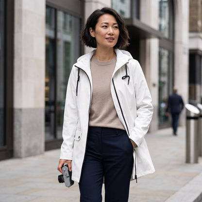 Hooded Longline Zip Utility Coat