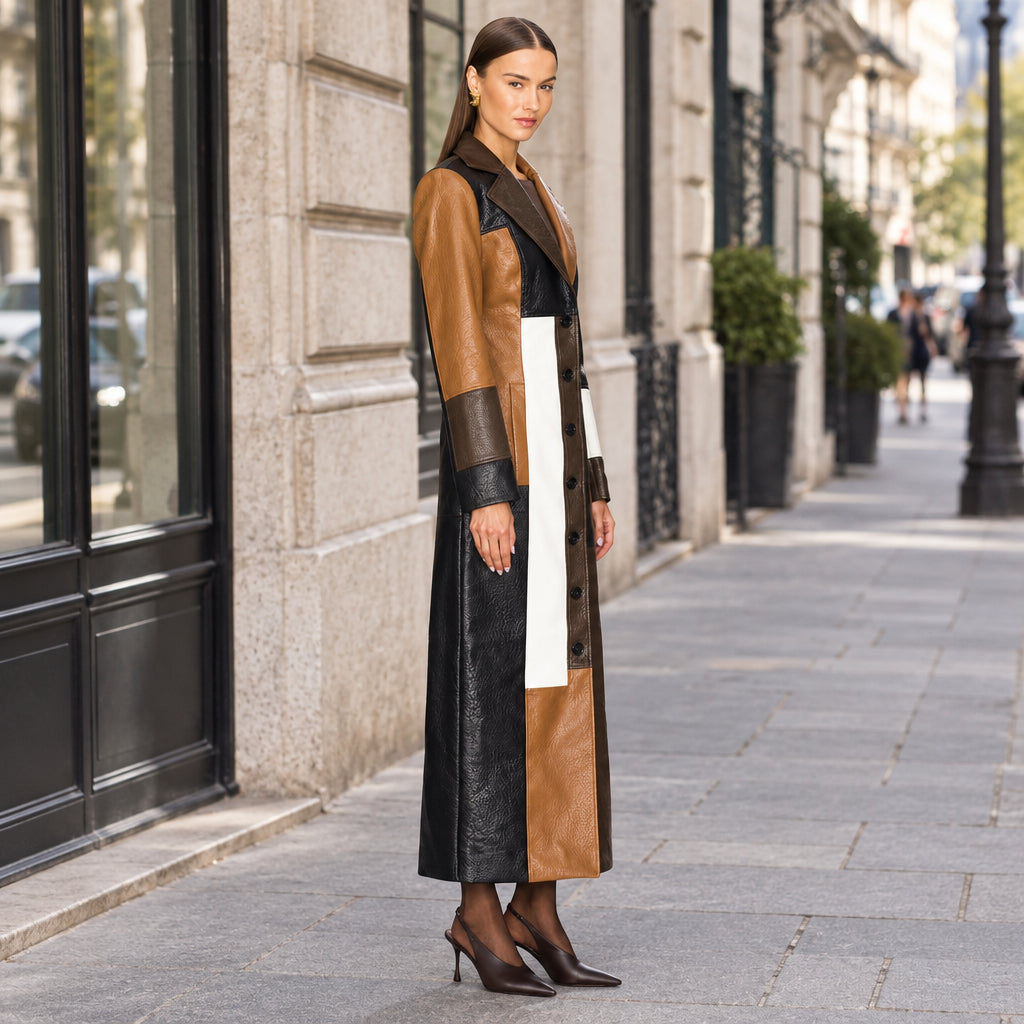 Sleek Trench Coat with Elegant Single Button Design