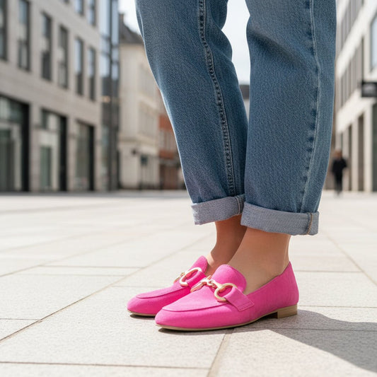 Chic Gold Accent Comfortable Everyday Loafers