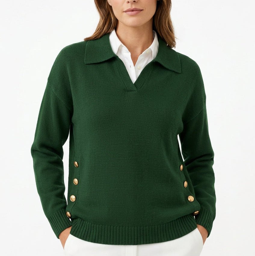 Maren | Women's V-Neck Blend Knit Jumper