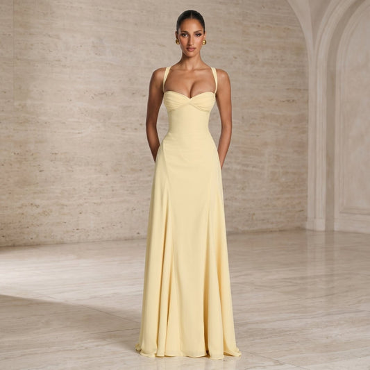 Vestido maxi para ocasiones con atractivo atemporal