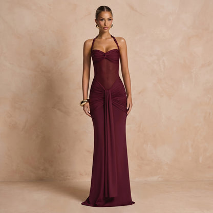 Elegant Hourglass Evening Maxi Dress