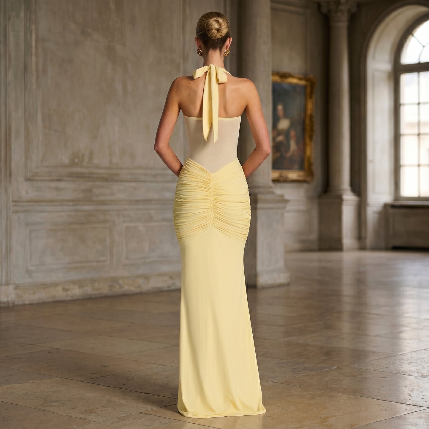 Elegant Hourglass Evening Maxi Dress