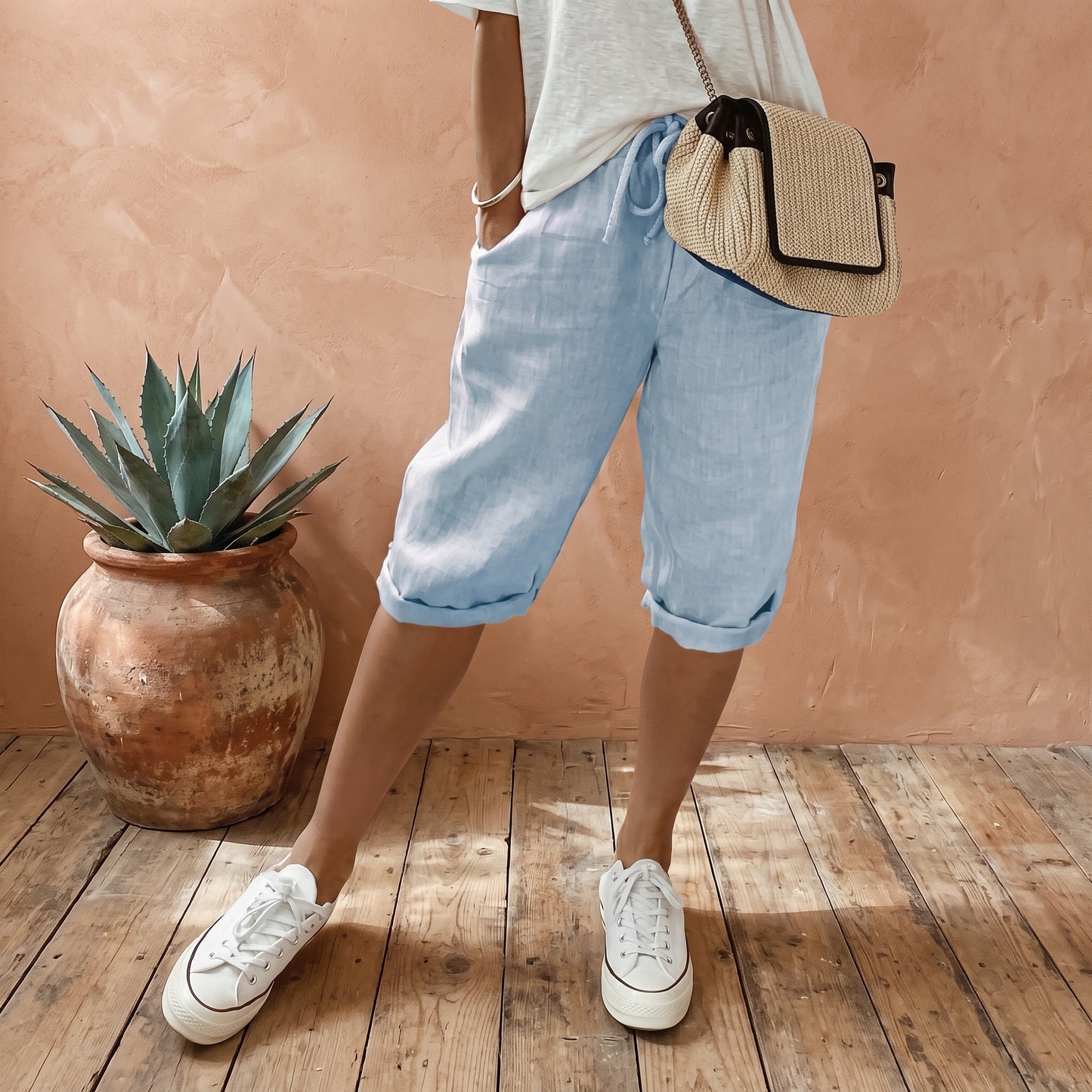 Pantalones casuales Capri para comodidad diaria