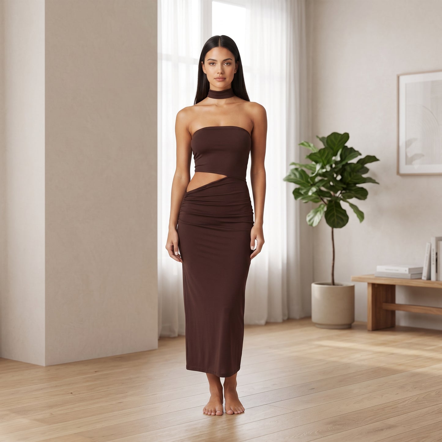 Elegant Halter Neck Party Dress